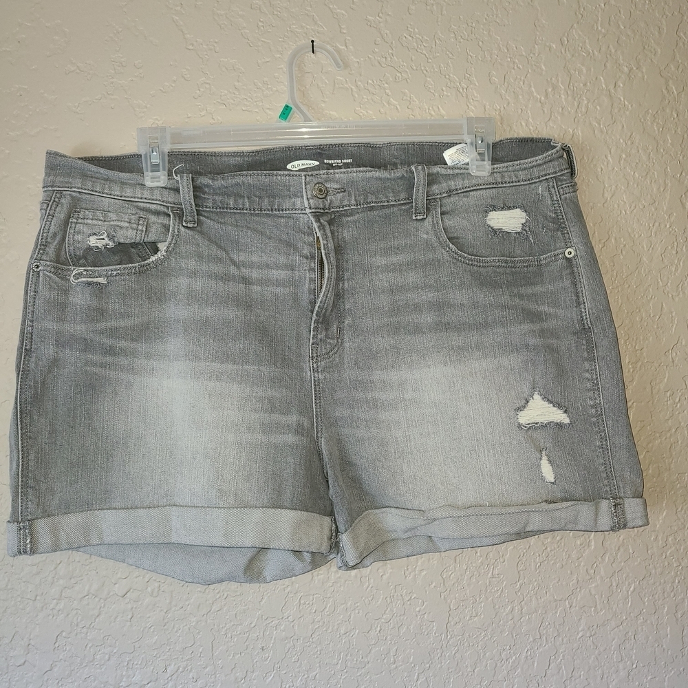 Old Navy Gray Jean Shorts Casual Style